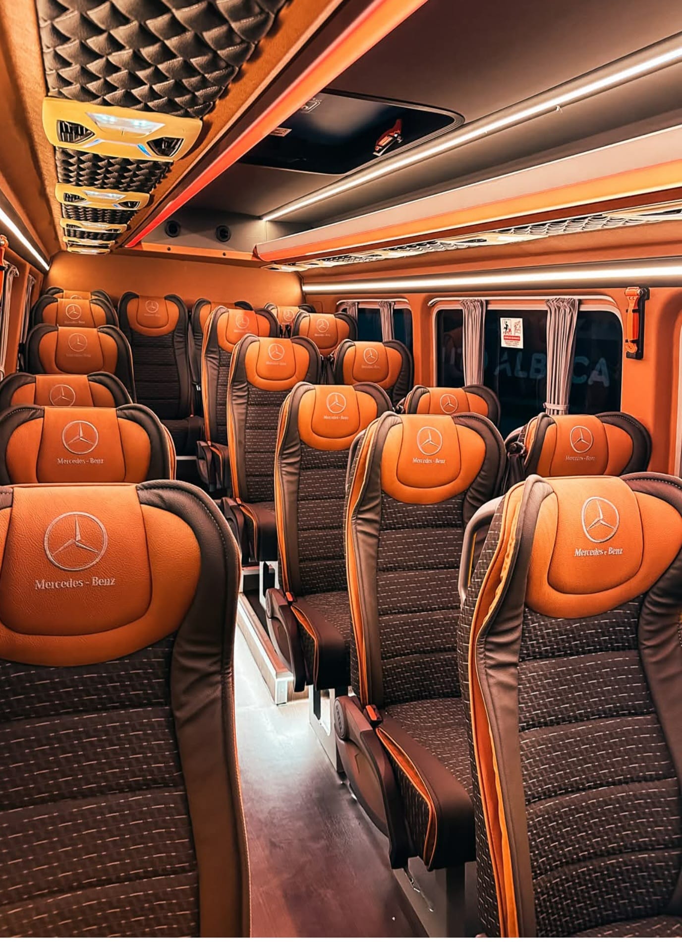 Interior with Mercedes-Benz leather seats